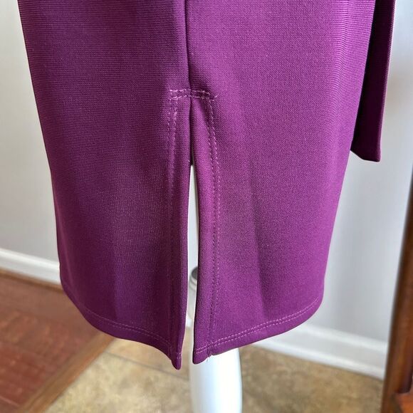 Natori Purple Sheath Dress with Dolman Sleeves - Picture 4 of 9